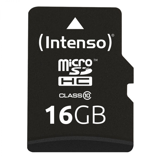 Atminties kortelė su adapteriu MEMORY MICRO SDHC 16GB C10/W/ADAPTER 3413470 INTENSO