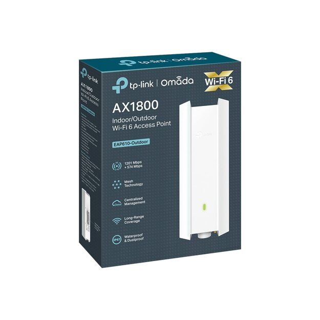 Tinklo prieigos taškas TP-LINK 1800Mbps EAP610-OUTDOOR