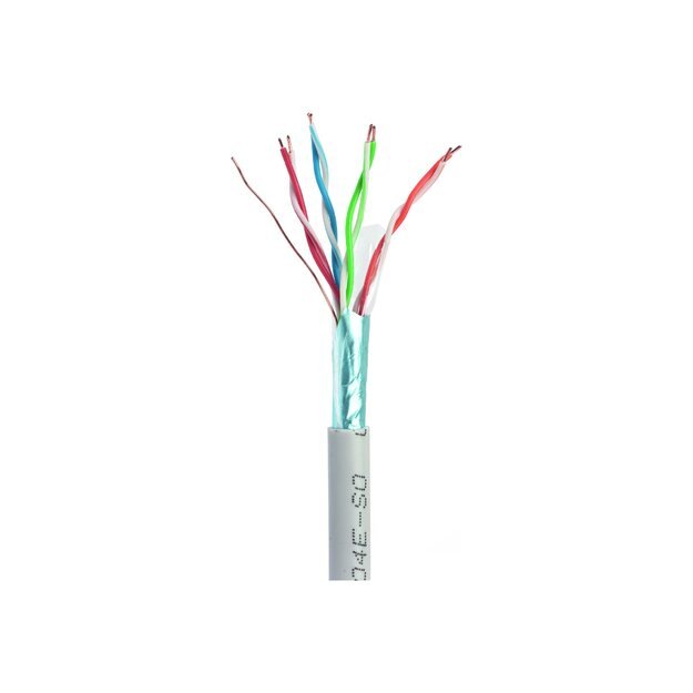 Instaliacinis tinklo kabelis GEMBIRD FPC-5004E-SO FTP solid cable, cat. 5e, 305m, gray 12