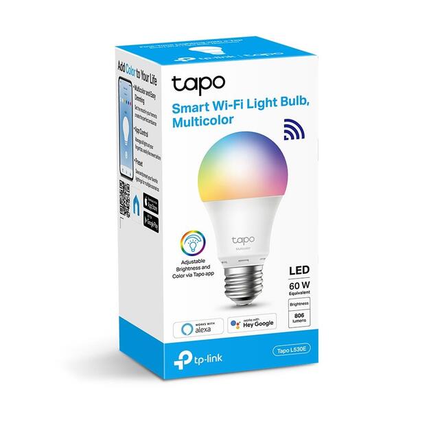 Smart Light Bulb|TP-LINK|8.7 Watts|86 Lumen|6500 K|Beam angle 220 degrees|TAPOL530E