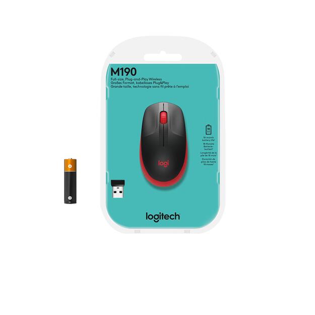 Kompiuterinė pelė belaidė OPTICAL WRL M190/RED 910-005908 LOGITECH 29