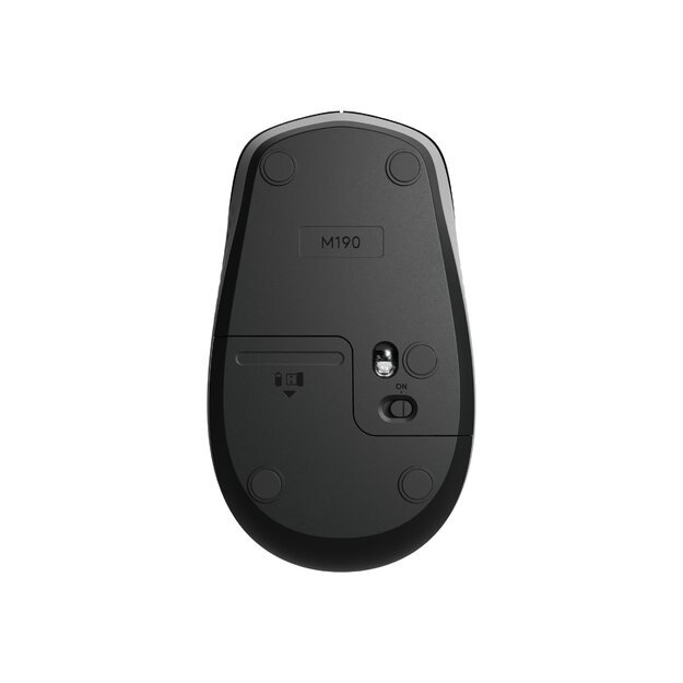 Kompiuterinė pelė belaidė LOGITECH M190 Full-size - MID GREY - EMEA