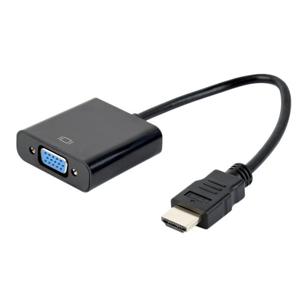 GEMBIRD A-HDMI-VGA-04 Gembird adapter HDMI-A(M) ->VGA (F), on cable, black