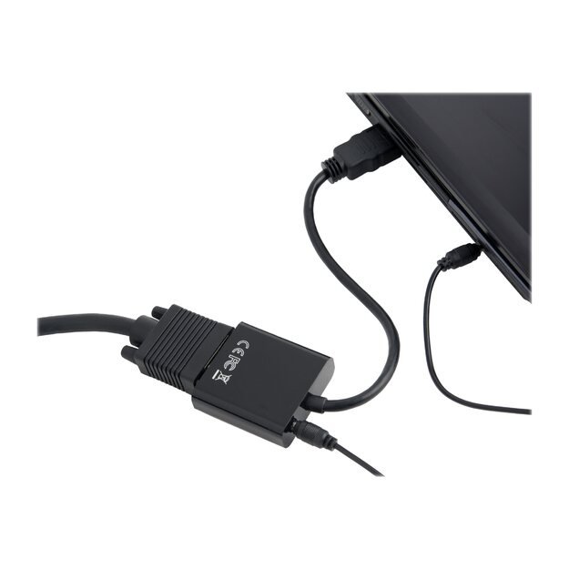 GEMBIRD A-HDMI-VGA-03 Gembird adapter HDMI-A(M) ->VGA (F) + audio, on cable, black 17