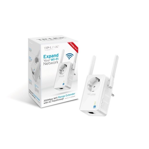 Belaidžio ryšio stiprintuvas TP-LINK 300Mbps Wi-FI Plugged Range Pass Through Atheros 2T2R 2.4GHz