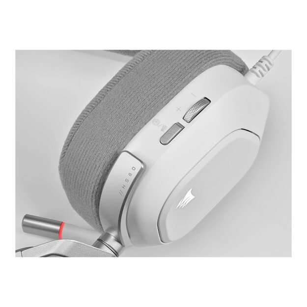 Ausinės CORSAIR HS80 RGB USB Headset White EU