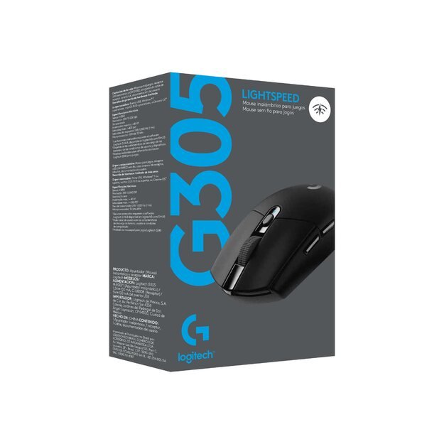 Kompiuterinė pelė belaidė LOGITECH G305 Recoil Gaming Mouse - BLACK - EER2