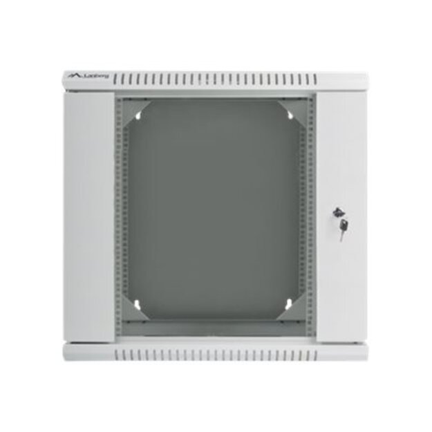 Komutacinė spinta pakabinama LANBERG WF02-6612-10S double section rack 19 flat pack 12U/600x600mm grey 19