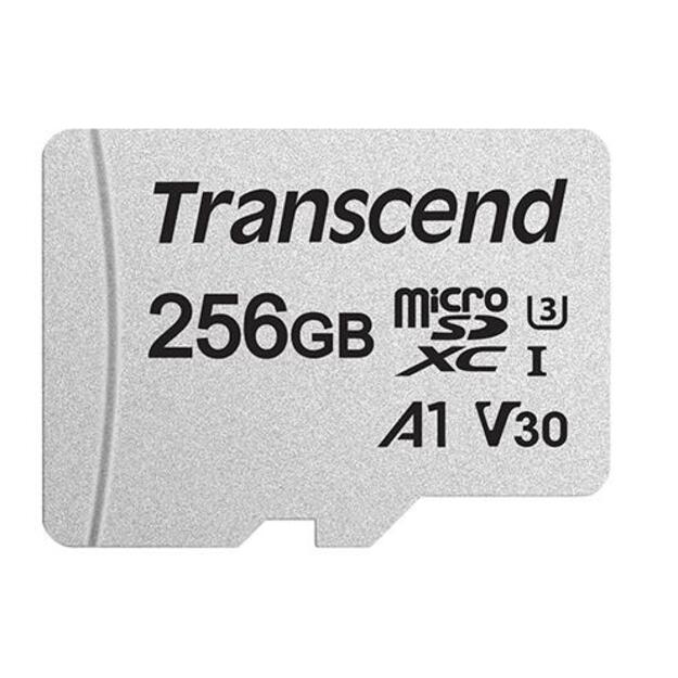Atminties kortelė su adapteriu MEMORY MICRO SDXC 256GB W/ADAP/C10 TS256GUSD300S-A TRANSCEND 1