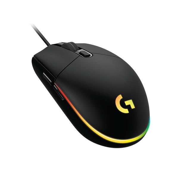 Kompiuterinė pelė laidinė MOUSE USB OPTICAL G102 LIGHTSY/BLACK 910-005823 LOGITECH 24