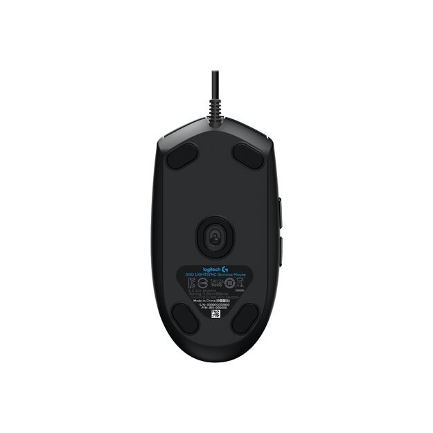 Kompiuterinė pelė laidinė MOUSE USB OPTICAL G102 LIGHTSY/BLACK 910-005823 LOGITECH