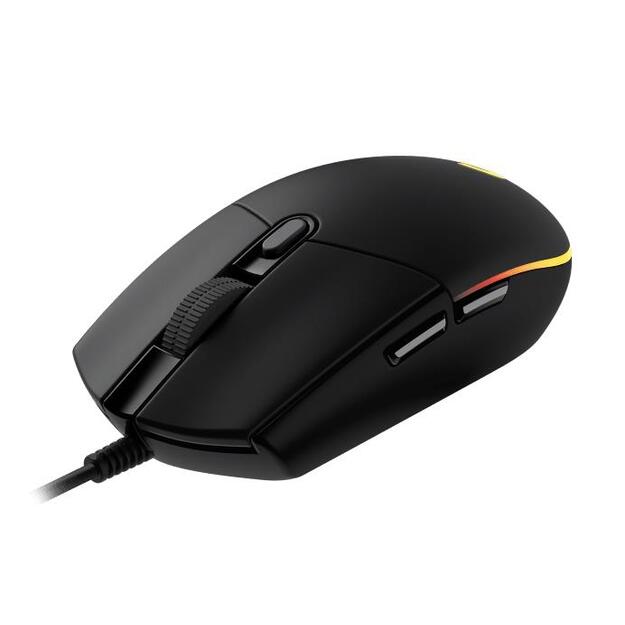 Kompiuterinė pelė laidinė MOUSE USB OPTICAL G102 LIGHTSY/BLACK 910-005823 LOGITECH