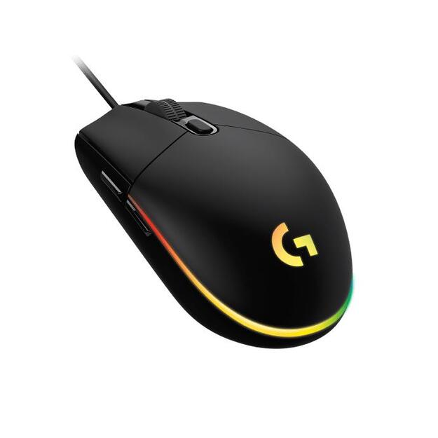 Kompiuterinė pelė laidinė MOUSE USB OPTICAL G102 LIGHTSY/BLACK 910-005823 LOGITECH