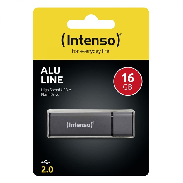 USB raktas MEMORY DRIVE FLASH USB2 16GB/ANTHRACITE 3521471 INTENSO