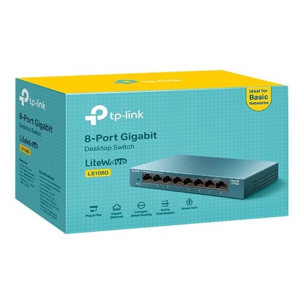 Komutatorius TP-LINK LS108G 8x10Base-T 100Base-TX 1000Base-T