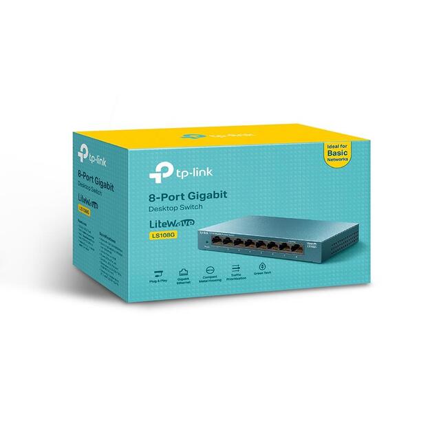 Komutatorius TP-LINK LS108G 8x10Base-T 100Base-TX 1000Base-T