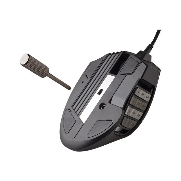 Kompiuterinė pelė laidinė CORSAIR SCIMITAR RGB ELITE MOBA/MMO Gaming Mouse Black Backlit RGB LED 18000 DPI Optical (EU)