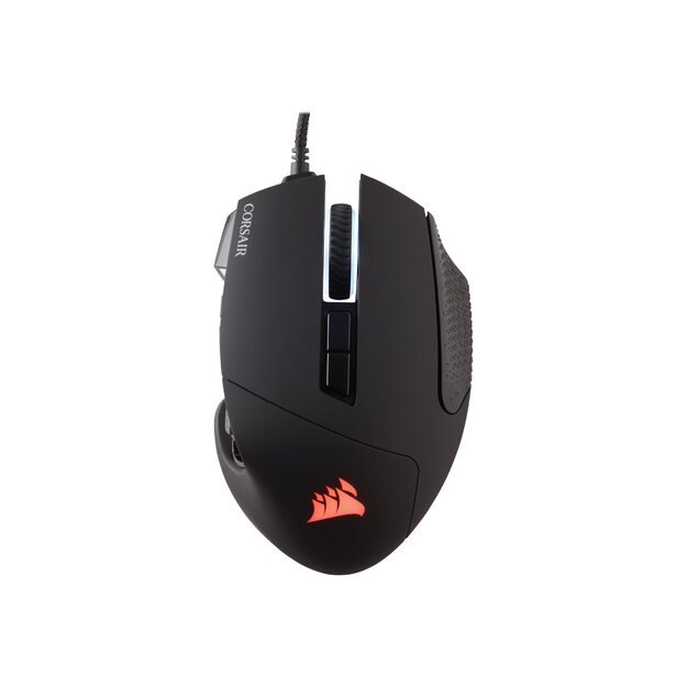 Kompiuterinė pelė laidinė CORSAIR SCIMITAR RGB ELITE MOBA/MMO Gaming Mouse Black Backlit RGB LED 18000 DPI Optical (EU)
