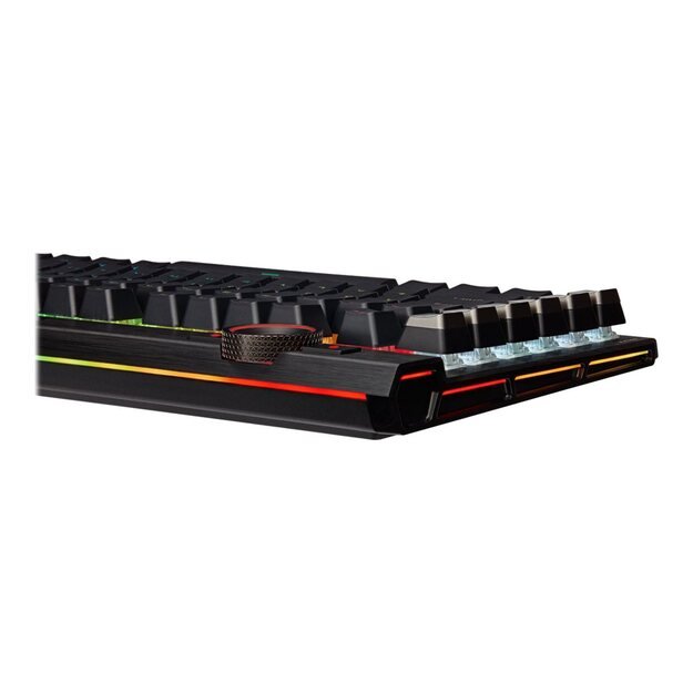 Klaviatūra laidinė CORSAIR K100 RGB Optical Mechanical Gaming Backlit RGB LED CORSAIR OPX RAPIDFIRE Black PBT Keycaps