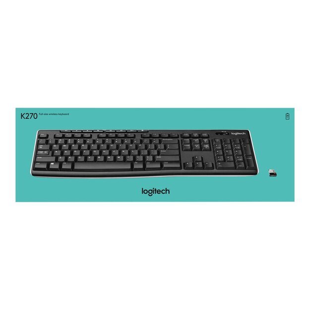Belaidė klaviatūra LOGITECH WIRELESS K270 INT 33