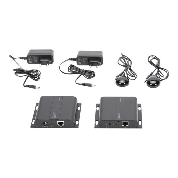 DIGITUS 4K HDMI Extender over IP Receiver Unit over network cable CAT 5/5e/6/7 4K2K/30Hz black 16