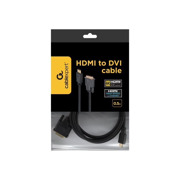 Vaizdo kabelis - adapteris HDMI-DVI 1.8M/BULK CC-HDMI-DVI-6 GEMBIRD