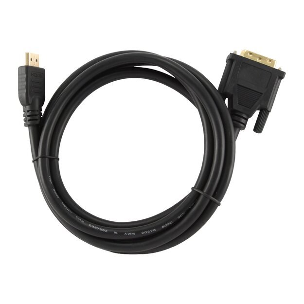 Vaizdo kabelis - adapteris HDMI-DVI 1.8M/BULK CC-HDMI-DVI-6 GEMBIRD