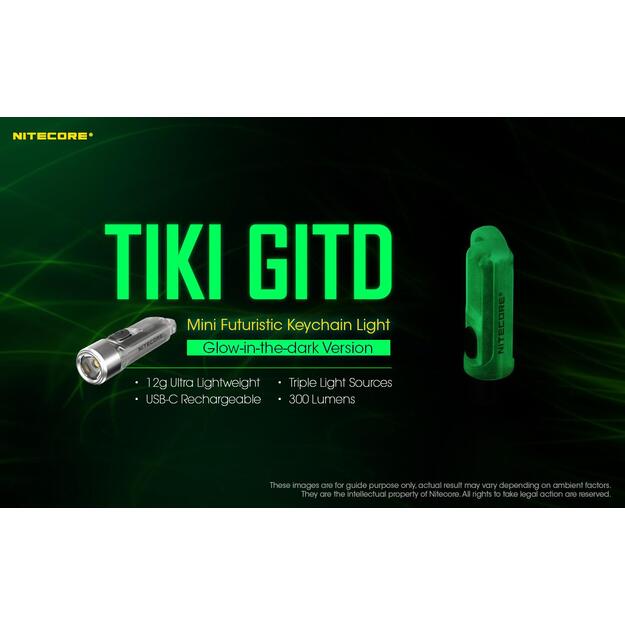 Žibintuvėlis T SERIES 300 LUMENS/TIKI GITD NITECORE 1
