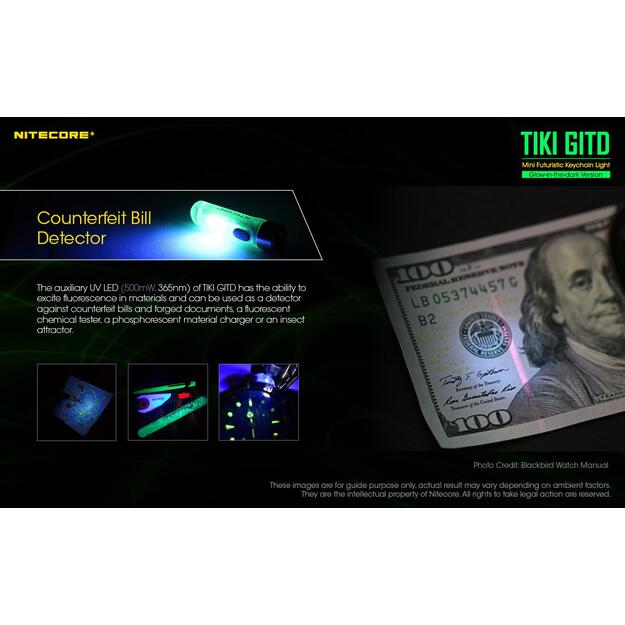 Žibintuvėlis T SERIES 300 LUMENS/TIKI GITD NITECORE 5