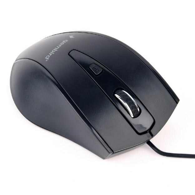 Kompiuterinė pelė laidinė MOUSE USB OPTICAL/BLACK MUS-4B-02 GEMBIRD