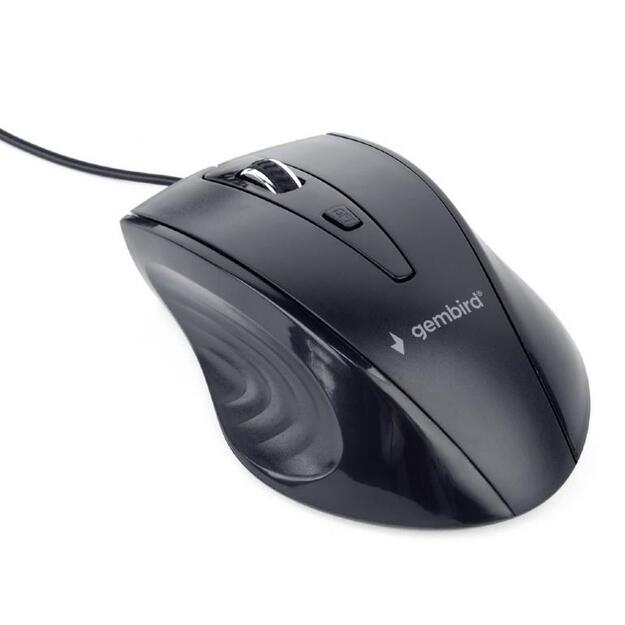 Kompiuterinė pelė laidinė MOUSE USB OPTICAL/BLACK MUS-4B-02 GEMBIRD