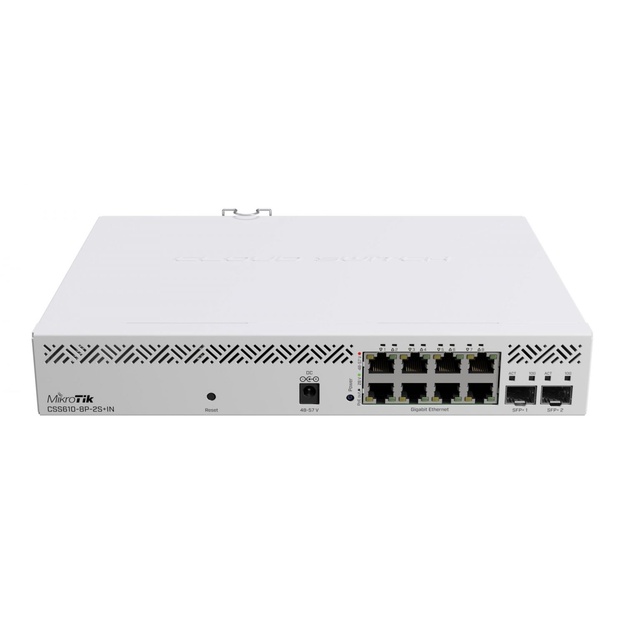 Komutatorius |MIKROTIK|8x10Base-T / 100Base-TX / 1000Base-T|2xSFP+|CSS610-8P-2S+IN