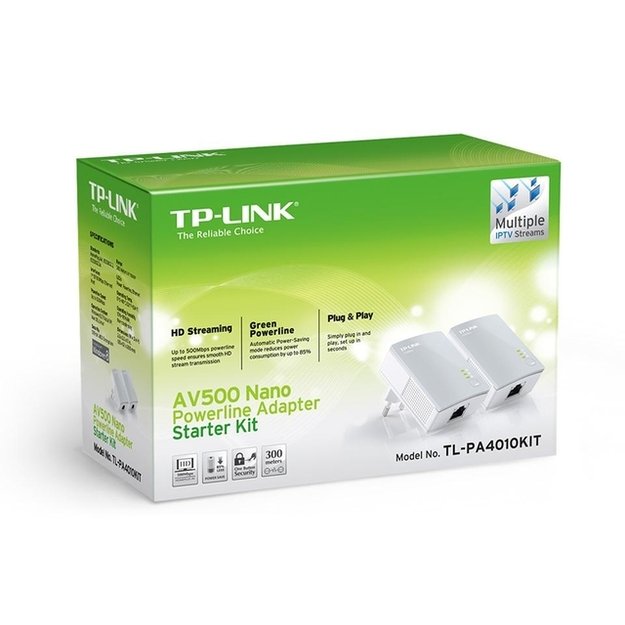 Belaidžio ryšio stiprintuvas 500MBPS TL-PA4010 KIT TP-LINK