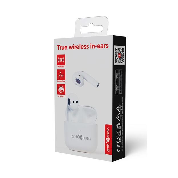 Ausinės BLUETOOTH VALLETTA/WHITE TWS-MLA-GW GEMBIRD 11