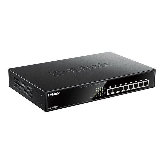 Komutatorius D-LINK 8-Port Layer2 PoE+ Gigabit