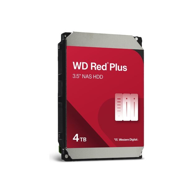 Kietasis diskas vidinis HDD|WESTERN DIGITAL|Red Plus|4TB|SATA|256 MB|5400 rpm|3,5 |WD40EFPX