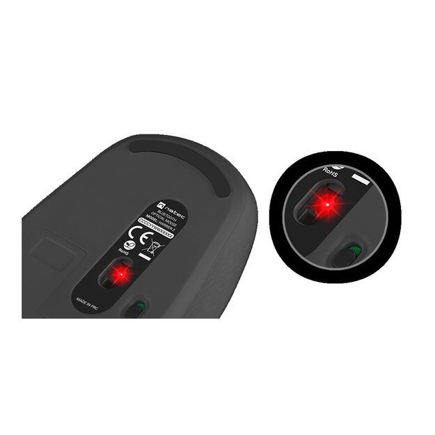 Kompiuterinė pelė belaidė NATEC Wireless Harrier 2 1600DPI Bluetooth 5.1 black