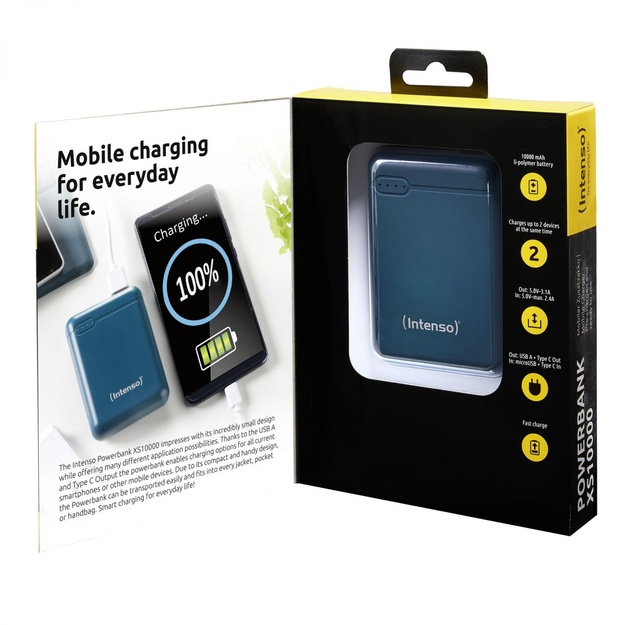Išorinė baterija USB 10000MAH/PETROL XS10000 INTENSO