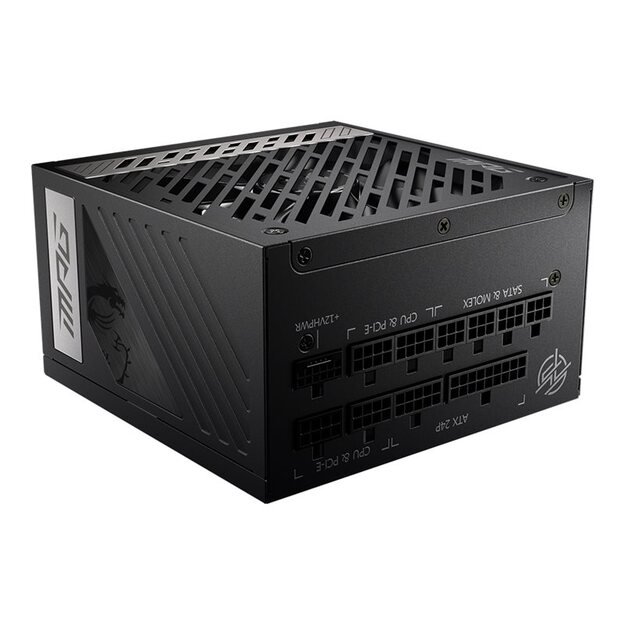Maitinimo šaltinis kompiuteriui Power Supply|MSI|850 Watts|Efficiency 80 PLUS GOLD|PFC Active|MPGA850GPCIE5 9