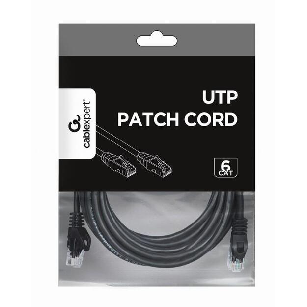 PATCH CABLE CAT6 UTP 5M/BLACK PP6U-5M/BK GEMBIRD