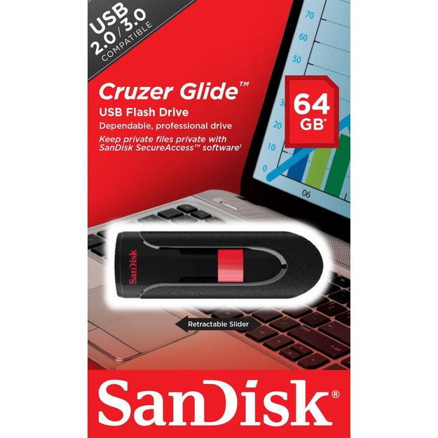 MEMORY DRIVE FLASH USB2 64GB/SDCZ60-064G-B35 SANDISK