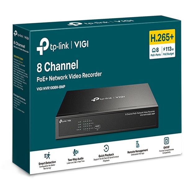 Vaizdo įrašymo įrenginys 8CH POE+ VIGI NVR1008H-8MP TP-LINK
