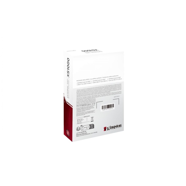External SSD|KINGSTON|XS1000|1TB|USB 3.2|Write speed 1000 MBytes/sec|Read speed 1050 MBytes/sec|SXS1000/1000G