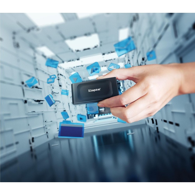 External SSD|KINGSTON|XS1000|1TB|USB 3.2|Write speed 1000 MBytes/sec|Read speed 1050 MBytes/sec|SXS1000/1000G