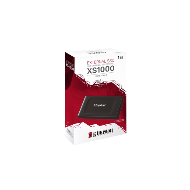 External SSD|KINGSTON|XS1000|1TB|USB 3.2|Write speed 1000 MBytes/sec|Read speed 1050 MBytes/sec|SXS1000/1000G