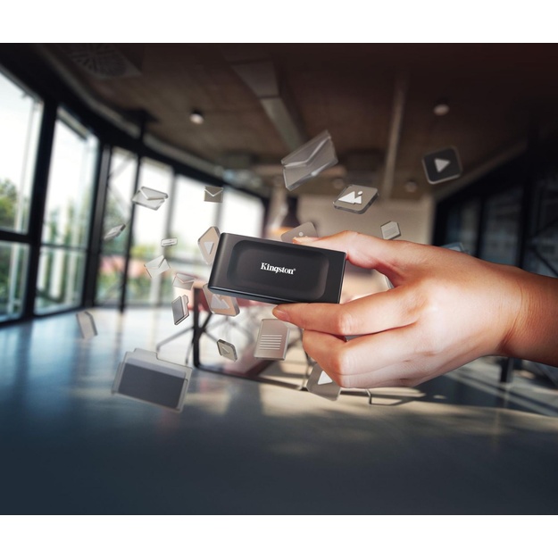 External SSD|KINGSTON|XS1000|1TB|USB 3.2|Write speed 1000 MBytes/sec|Read speed 1050 MBytes/sec|SXS1000/1000G