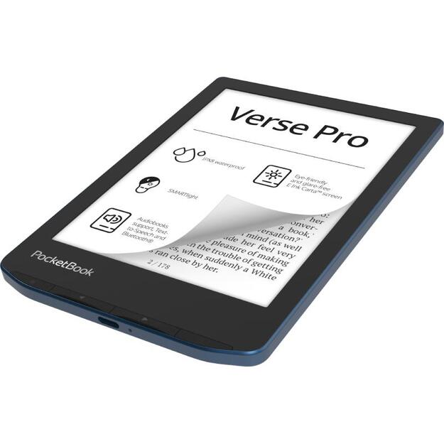 E-Reader|POCKETBOOK|Verse Pro|6 |1072x1448|1xUSB-C|Wireless LAN|Bluetooth|Azure|PB634-A-WW