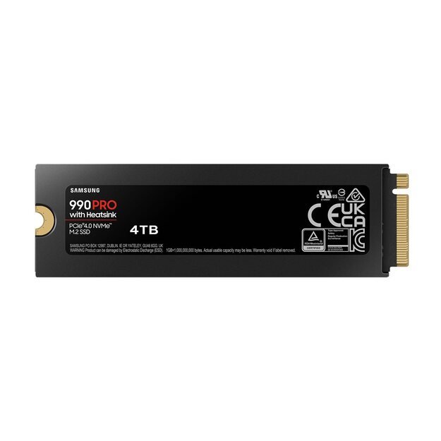 SAMSUNG 990 PRO SSD Heatsink 4TB M.2 NVMe 22