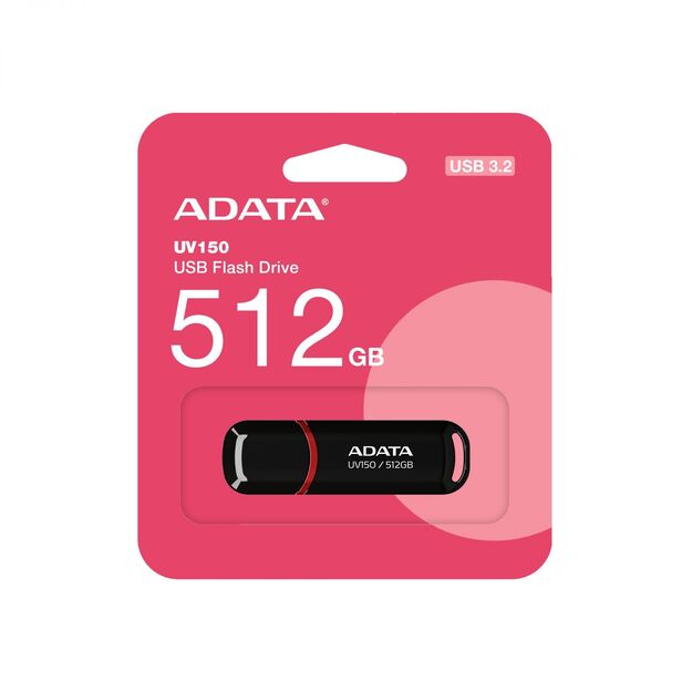 MEMORY DRIVE FLASH USB3 512GB/BLACK AUV150-512G-RBK ADATA 3