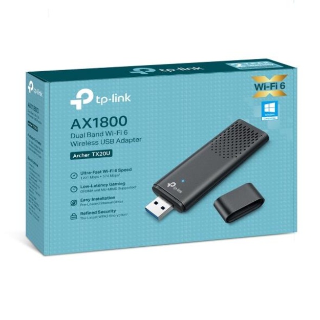 USB belaidžio ryšio adapteris 1800MBPS ARCHER TX20U TP-LINK